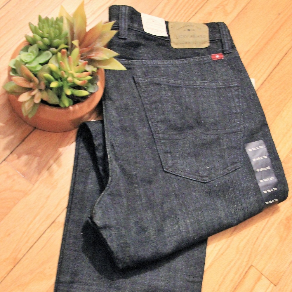 NWT Men's Lucky Brand Dark Wash Jeans 36x32